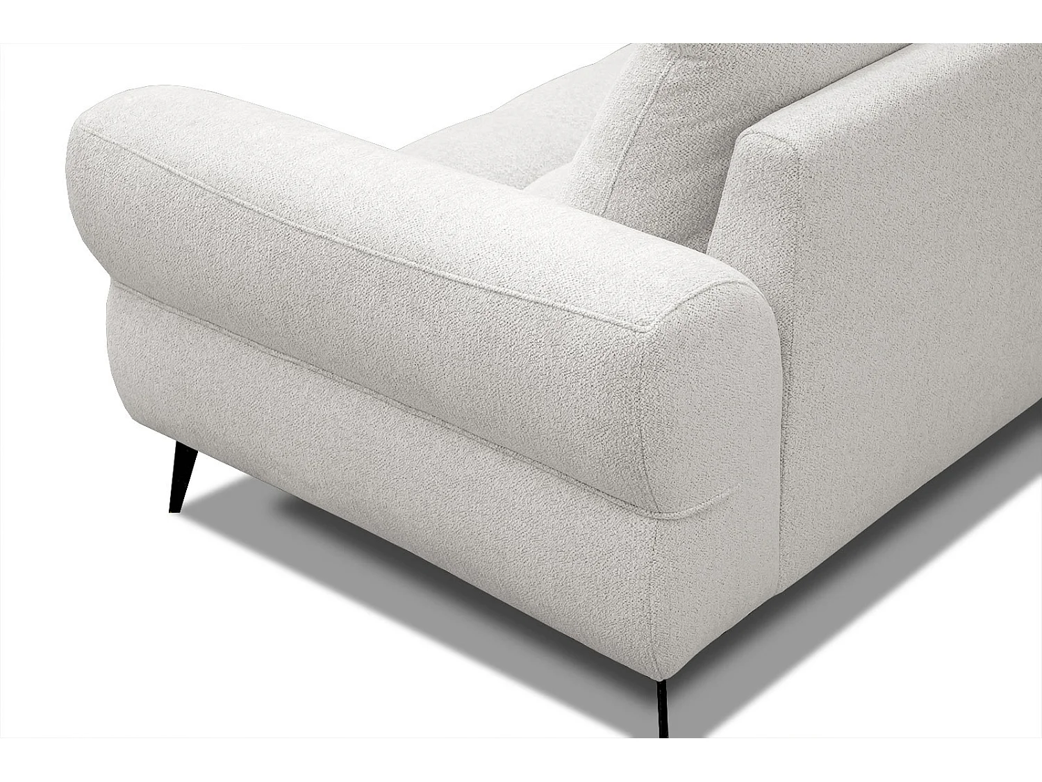 SALVINI Ecksofa 4-Sitzer links, perlweiß