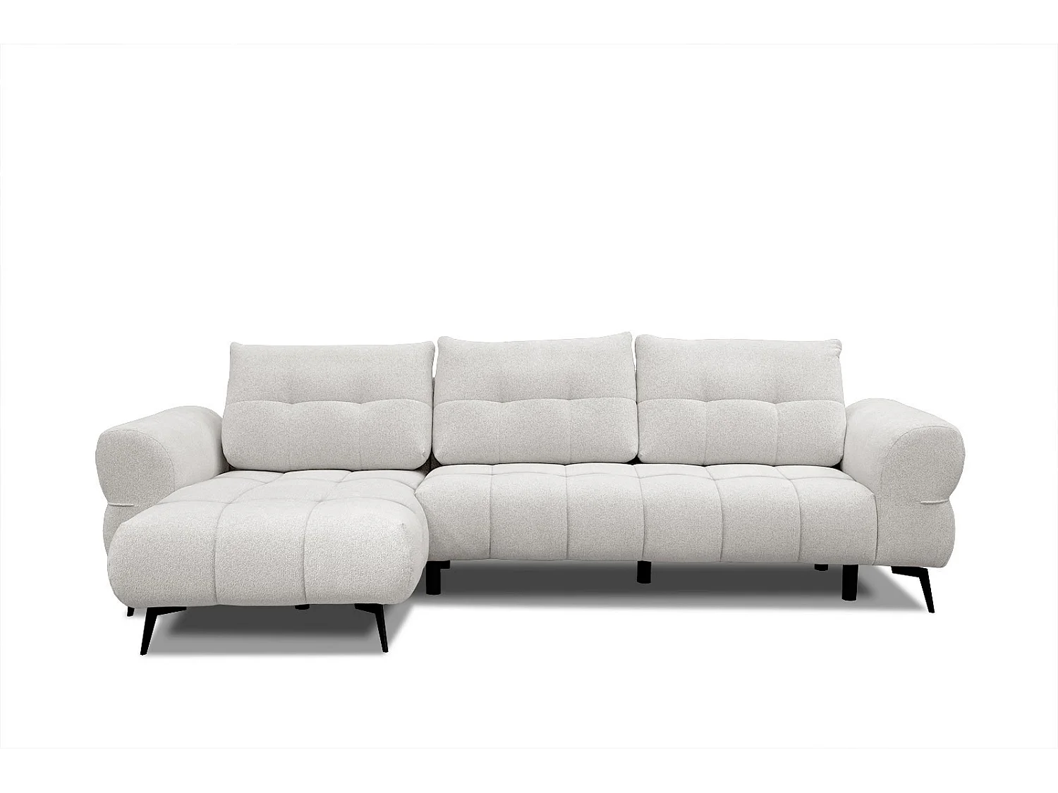 SALVINI Ecksofa 4-Sitzer links, perlweiß