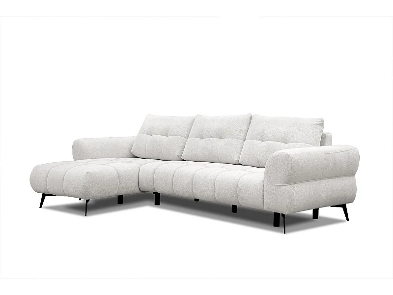 SALVINI Ecksofa 4-Sitzer links, perlweiß