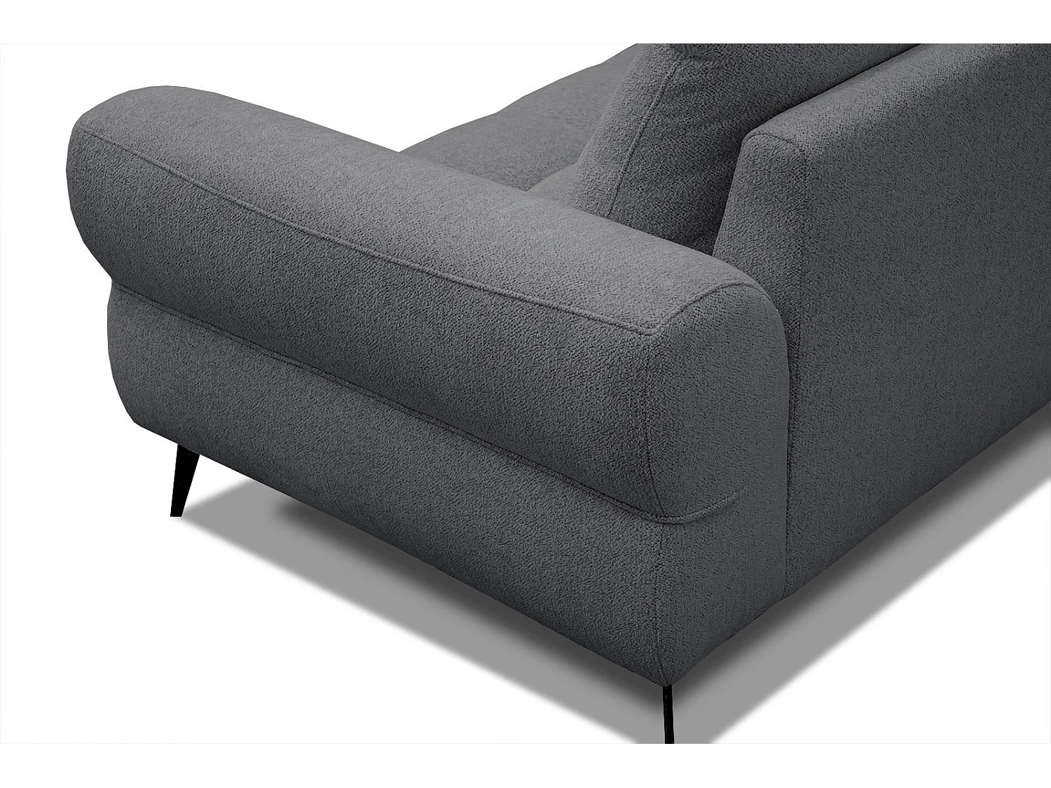 SALVINI Ecksofa 4-Sitzer links, graphit