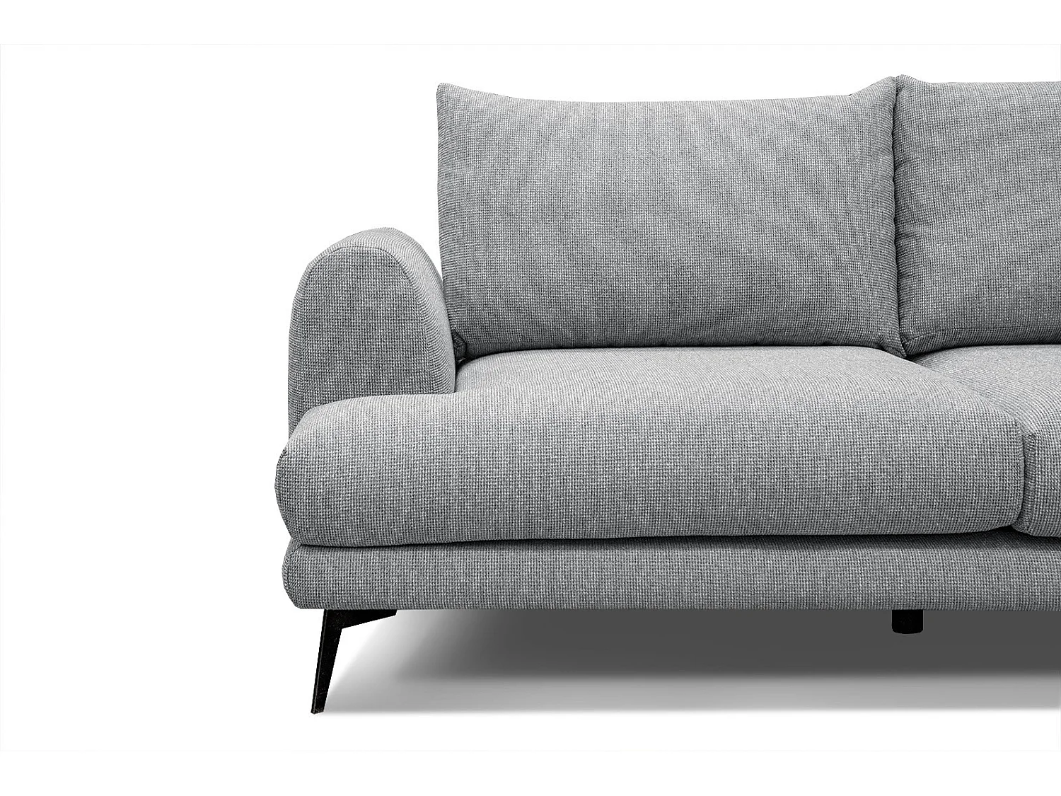 ADRIA Ecksofa 4-Sitzer rechts, silbergrau