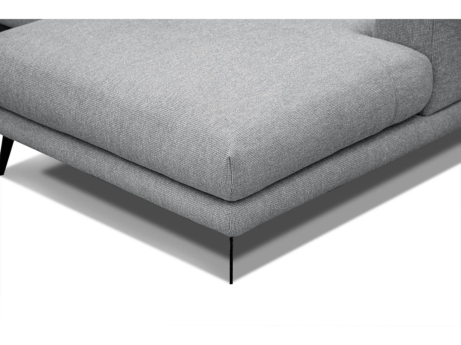 ADRIA Ecksofa 4-Sitzer rechts, silbergrau