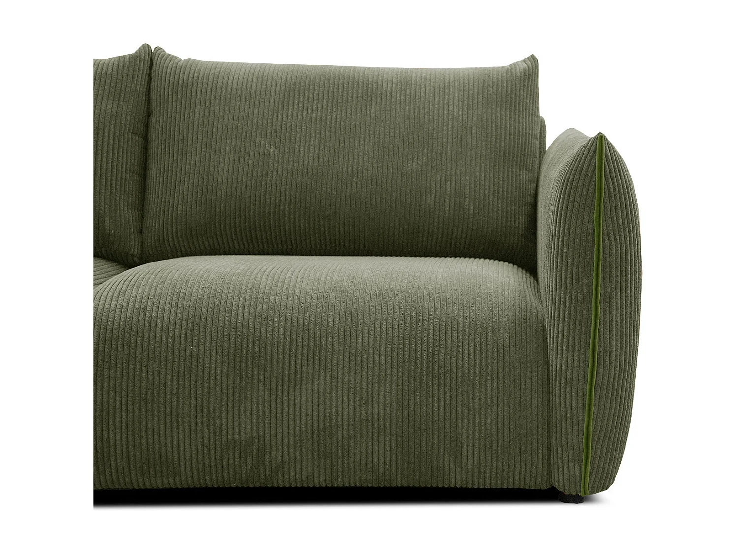 TAUER Ecksofa 5-Sitzer links, olive