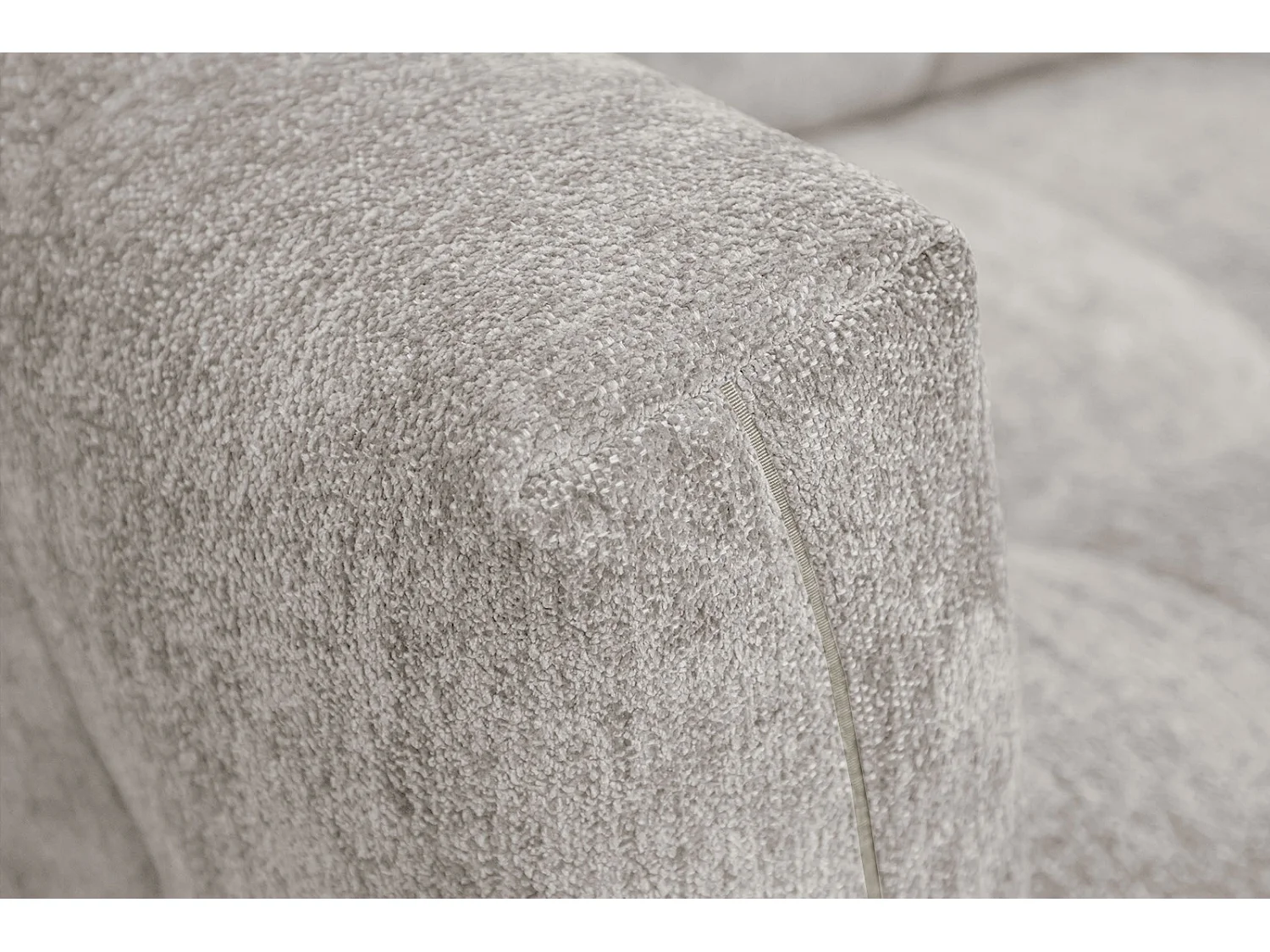 Canapé droit 2 places tissu beige - Kalmer