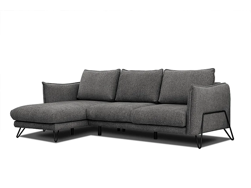 HOSTEN Ecksofa 4-Sitzer links, anthrazit