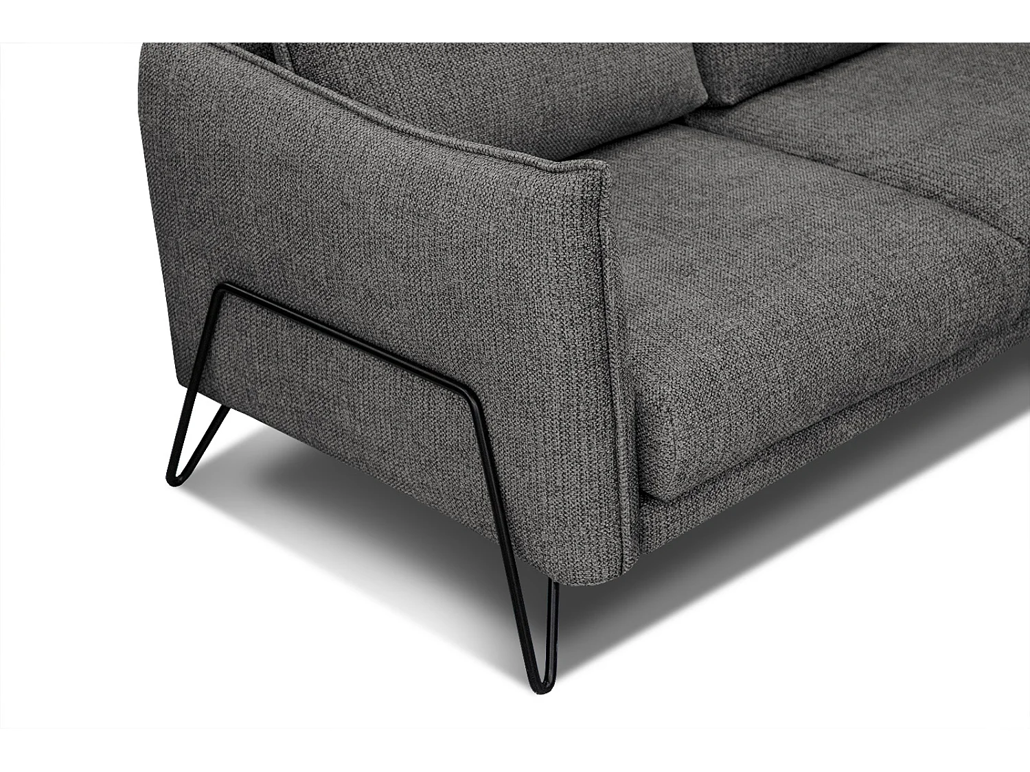 HOSTEN Ecksofa 4-Sitzer links, anthrazit