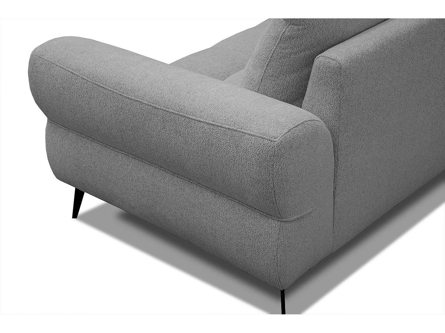 SALVINI Ecksofa 4-Sitzer links, grau