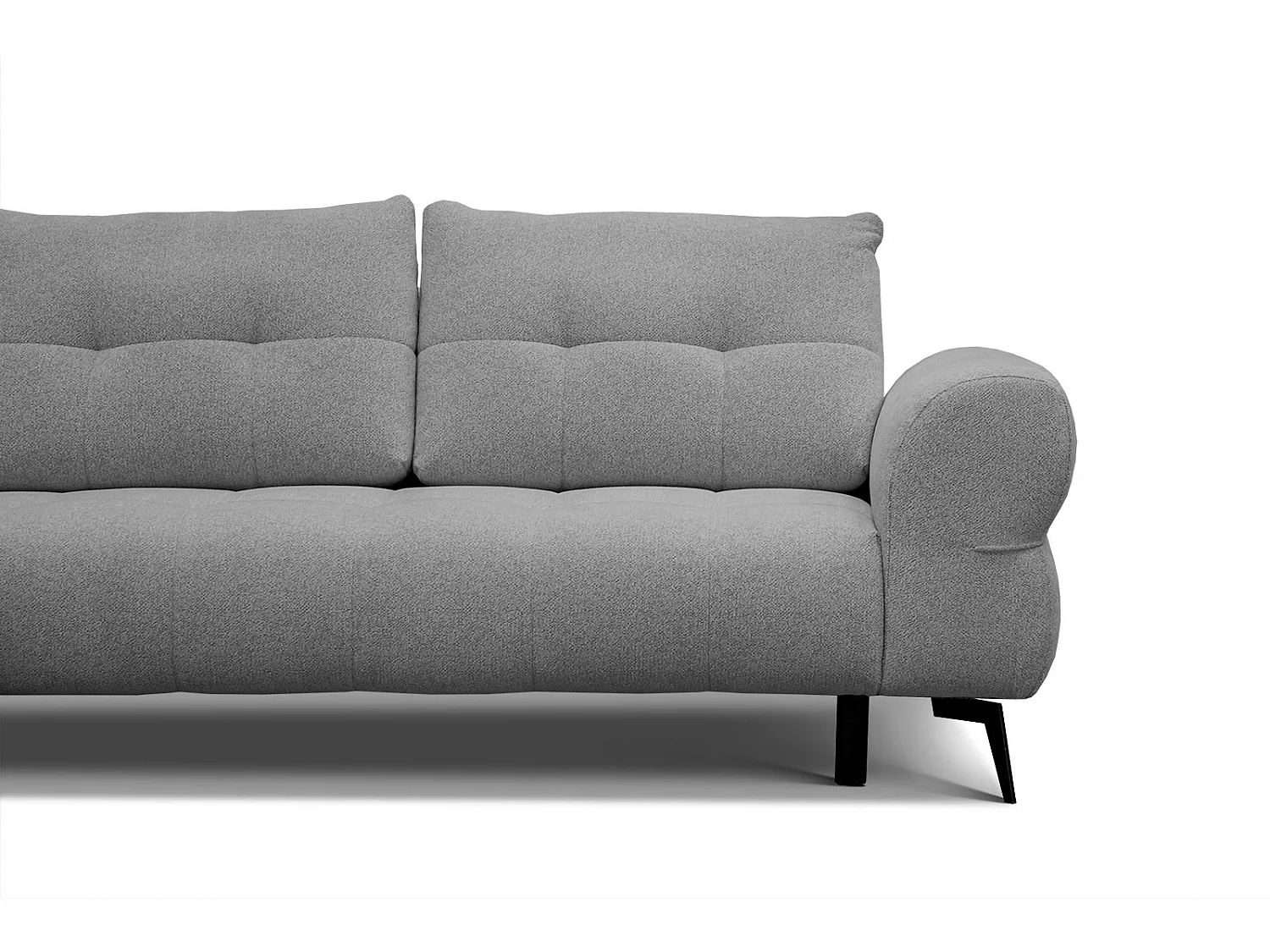 Canapé d'angle gauche Salvini 4 places tissu gris moyen