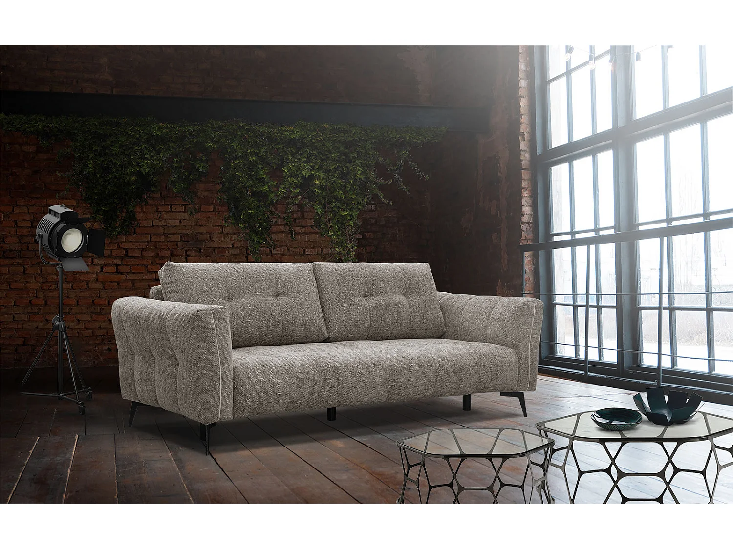 KALMER Sofa 3-Sitzer, taupe