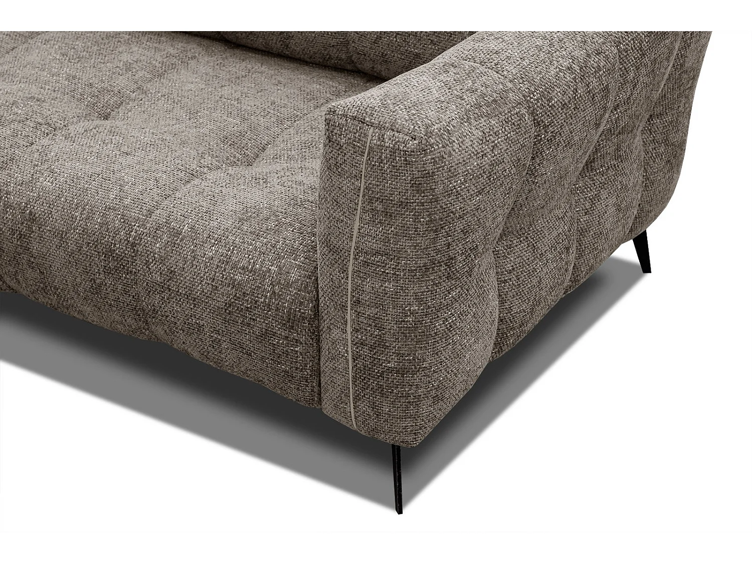 Canapé droit 3 places XXL tissu beige foncé