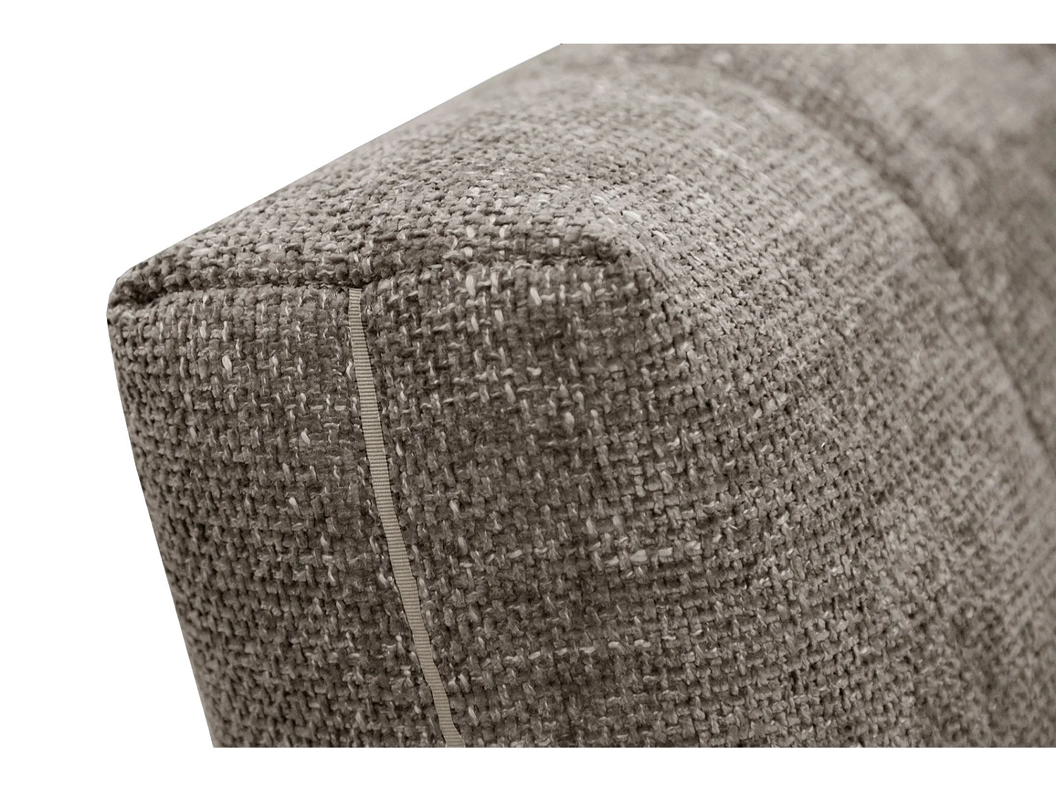 Canapé droit 3 places XXL tissu beige foncé