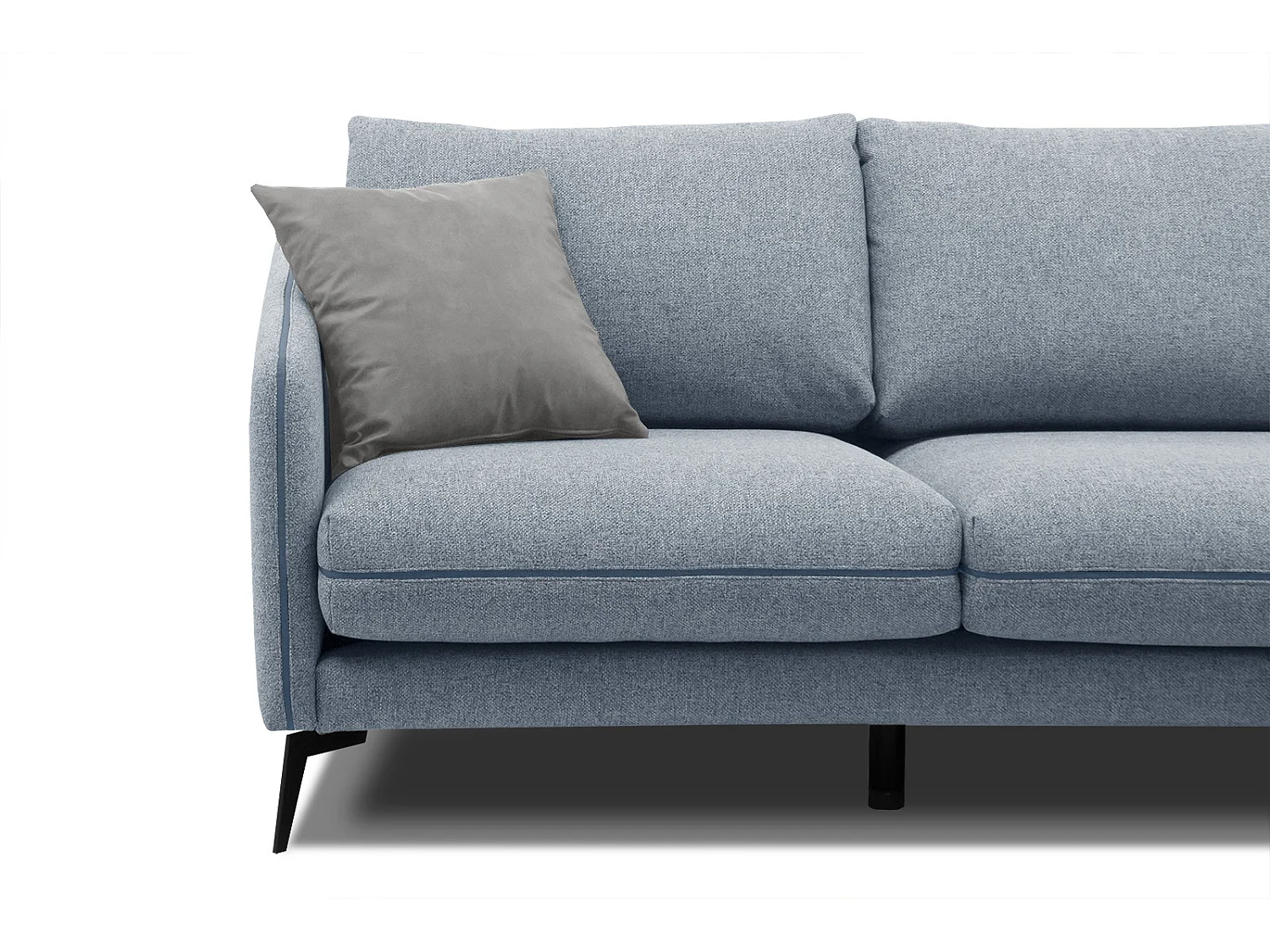 SOGEL Ecksofa 4-Sitzer rechts, hellblau