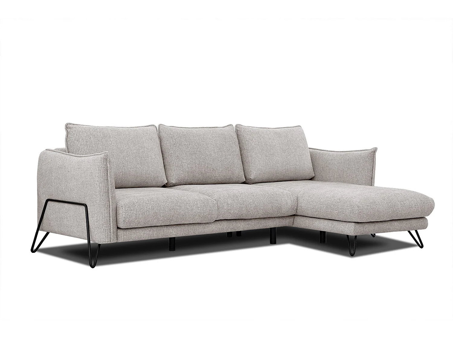 HOSTEN Ecksofa 4-Sitzer rechts, beige