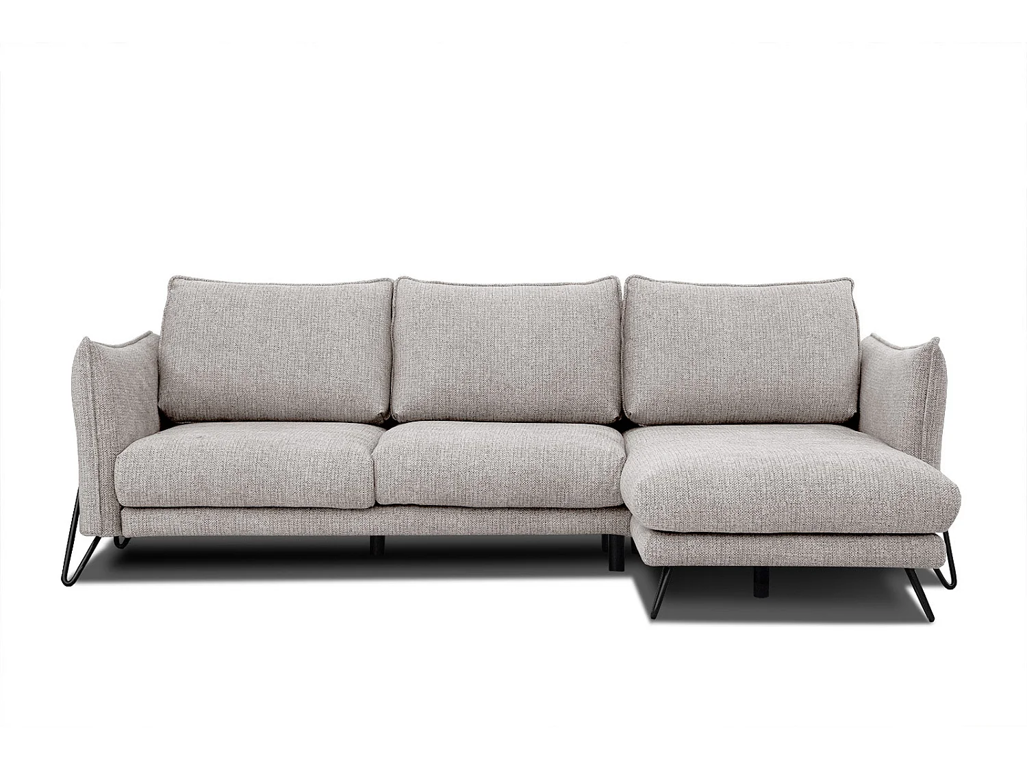HOSTEN Ecksofa 4-Sitzer rechts, beige