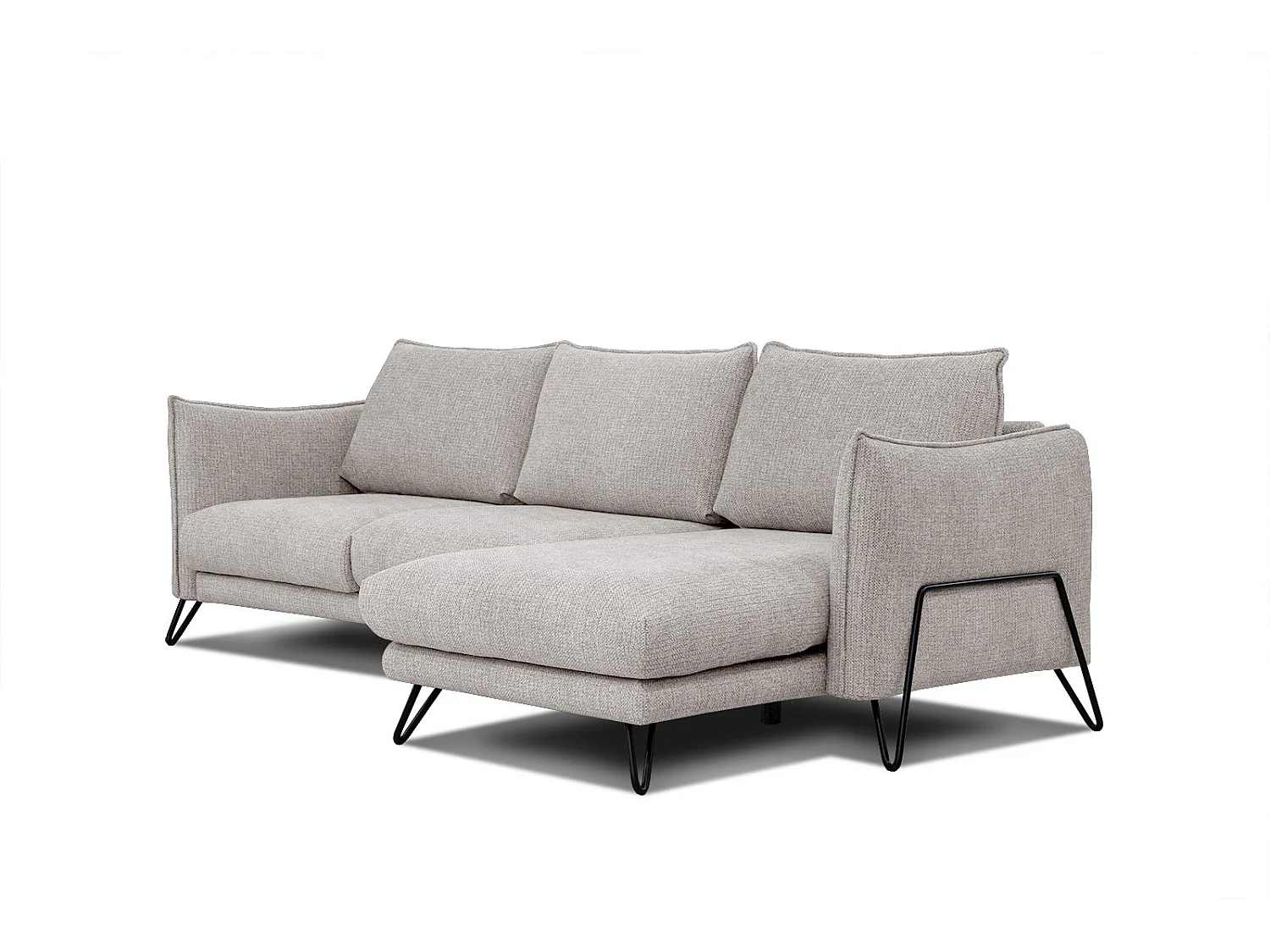 HOSTEN Ecksofa 4-Sitzer rechts, beige