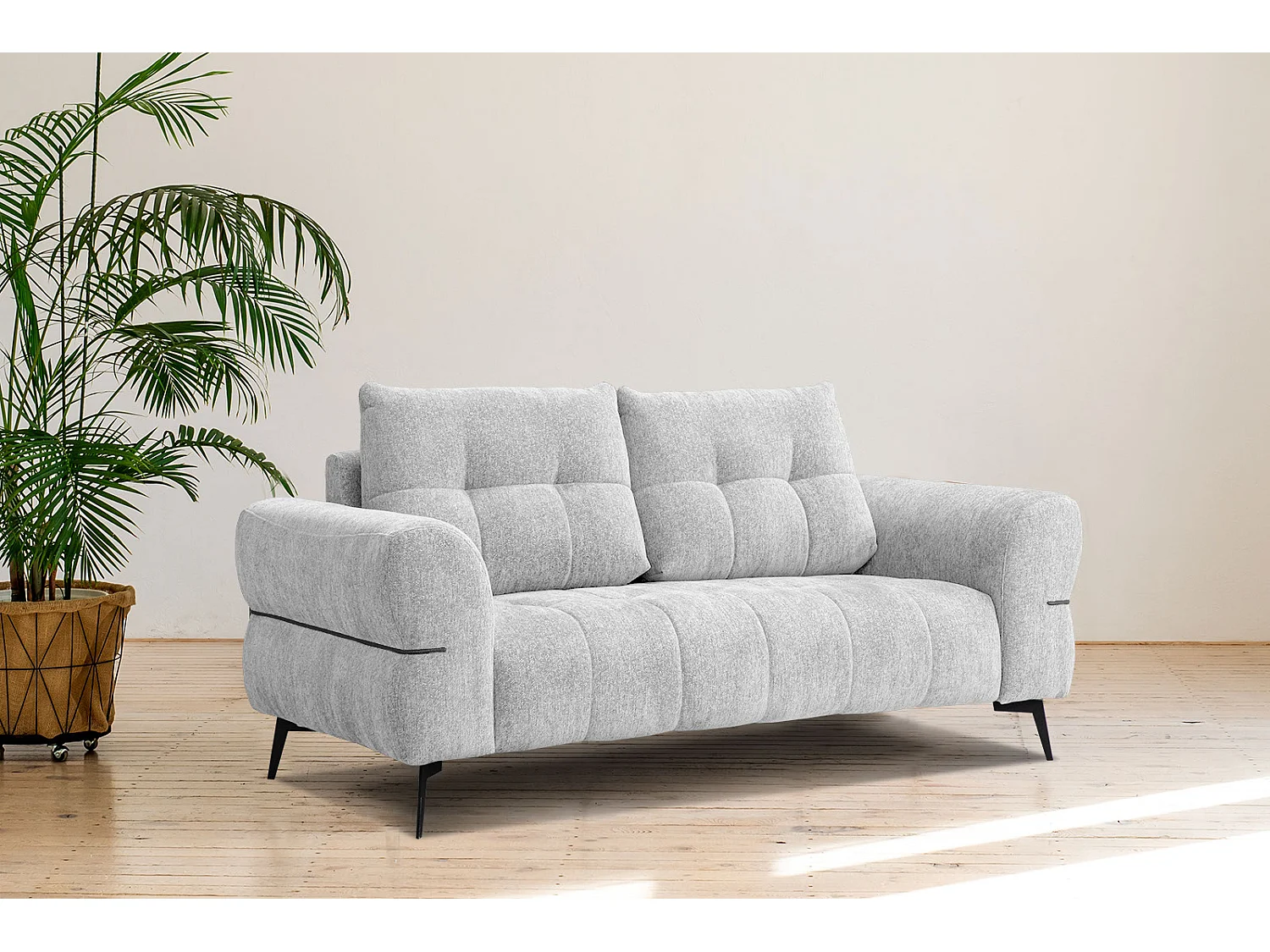 SALVINI Sofa 2,5-Sitzer, hellgrau