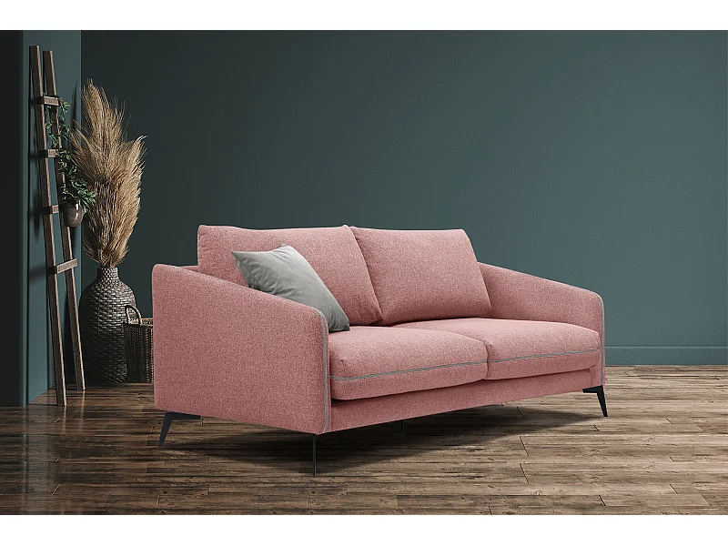 SOGEL Sofa 2,5-Sitzer, hellrot