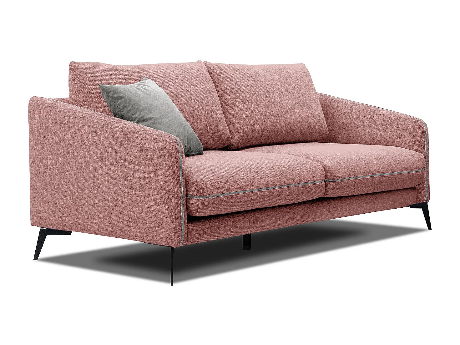 SOGEL Sofa 2,5-Sitzer, hellrot