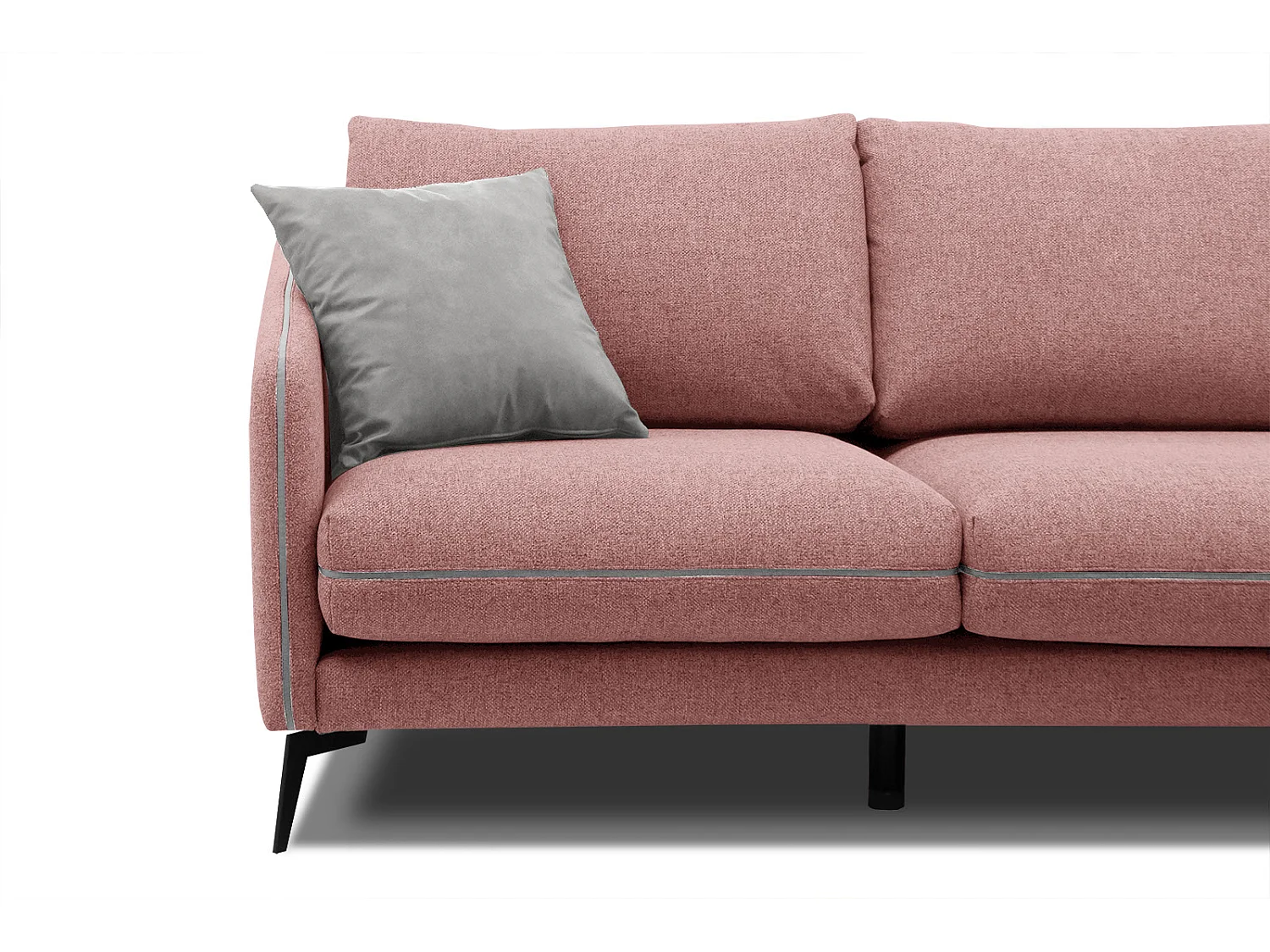 SOGEL Sofa 2,5-Sitzer, hellrot