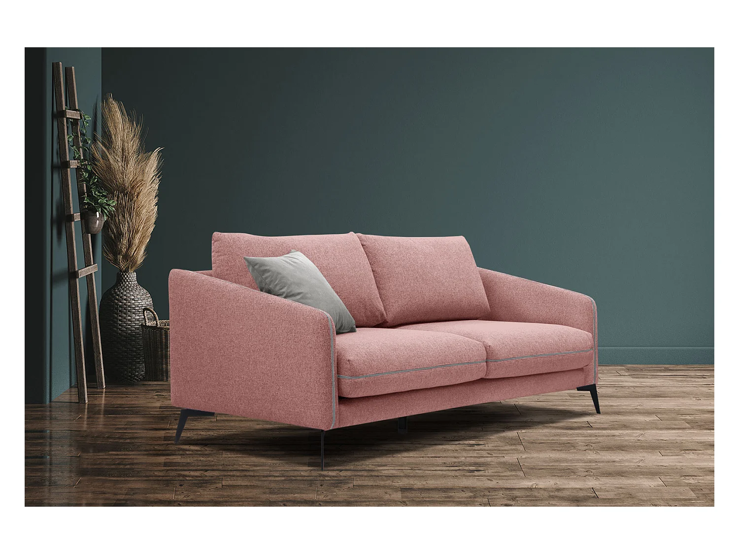 CANAPE SOGEL 2,5-sitzer tissu rouge clair