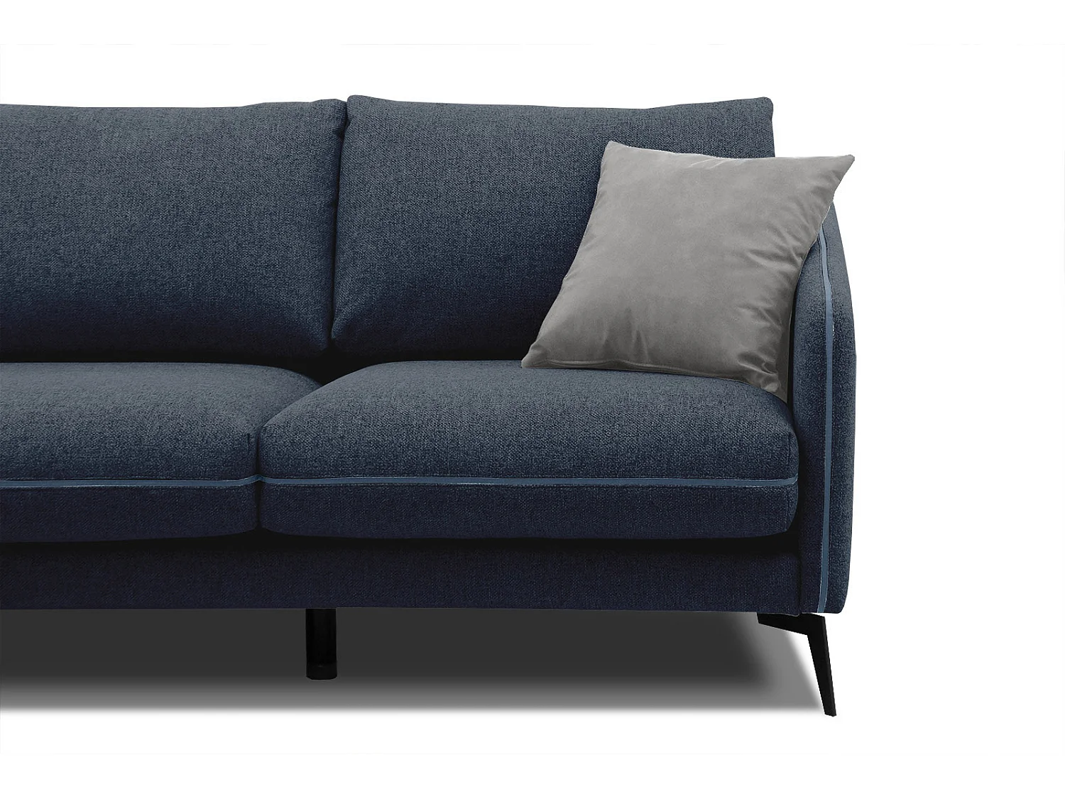 SOGEL Ecksofa 4-Sitzer links, marineblau