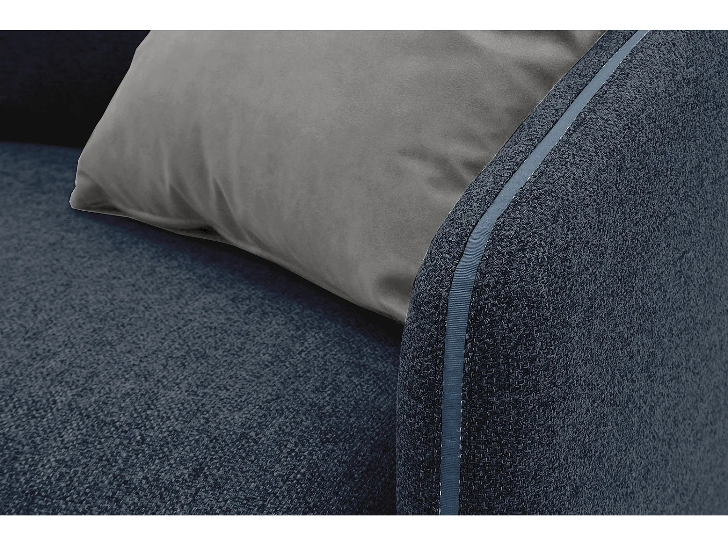 SOGEL Ecksofa 4-Sitzer links, marineblau