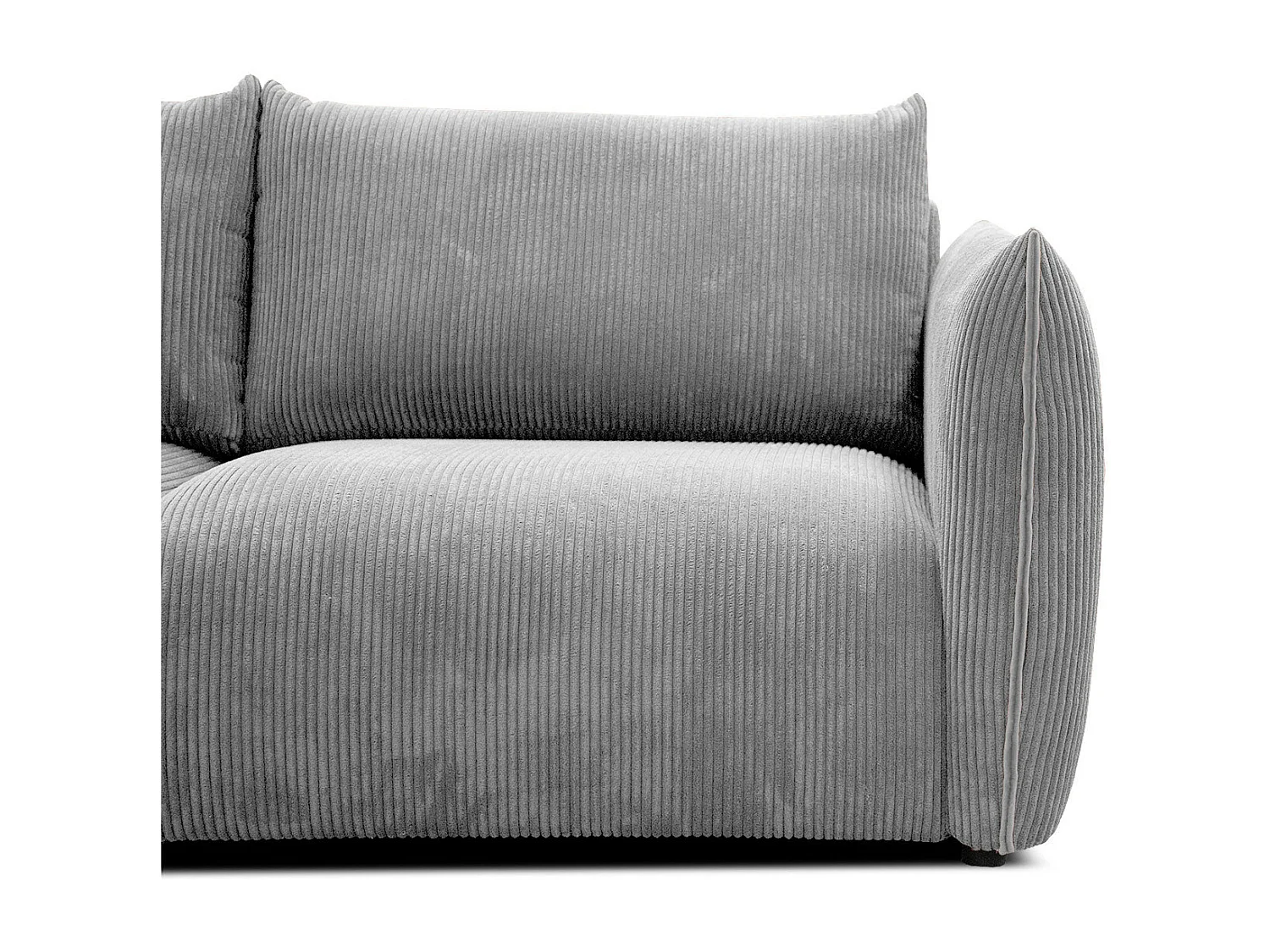 TAUER Ecksofa 5-Sitzer links, hellgrau