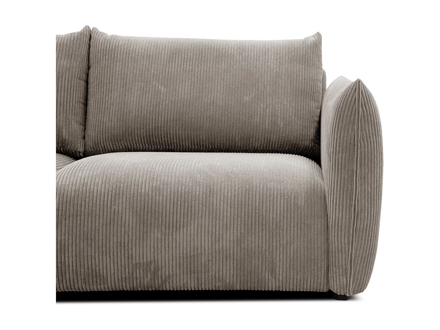 TAUER Ecksofa 5-Sitzer links, taupe