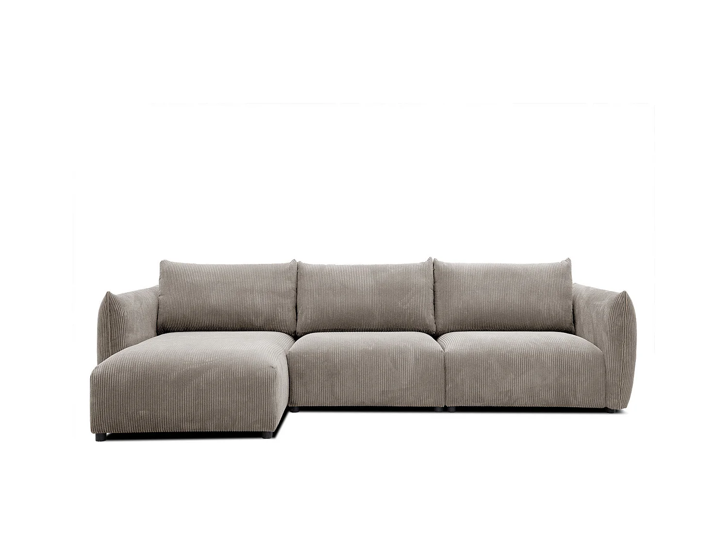 Canapé d'angle 4 places tissu beige - TAUER
