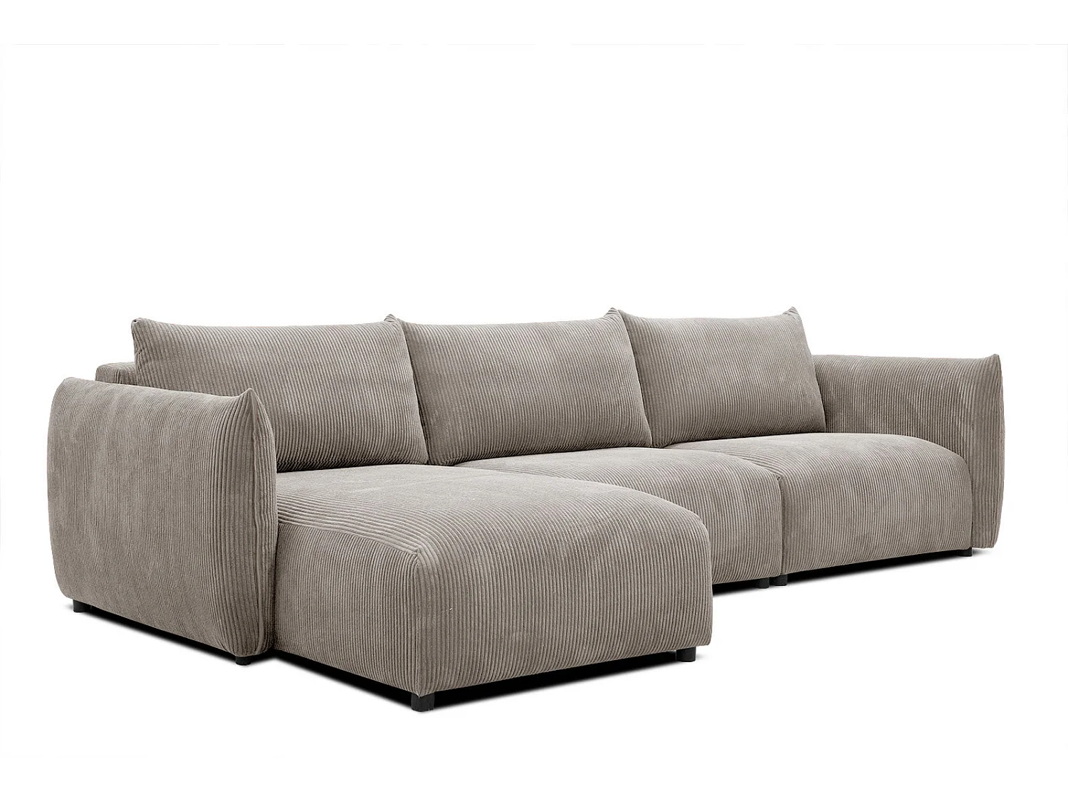 TAUER Ecksofa 5-Sitzer links, taupe