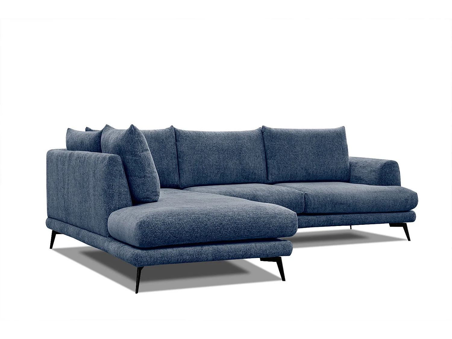 ADRIA Ecksofa 5-Sitzer links, dunkelblau