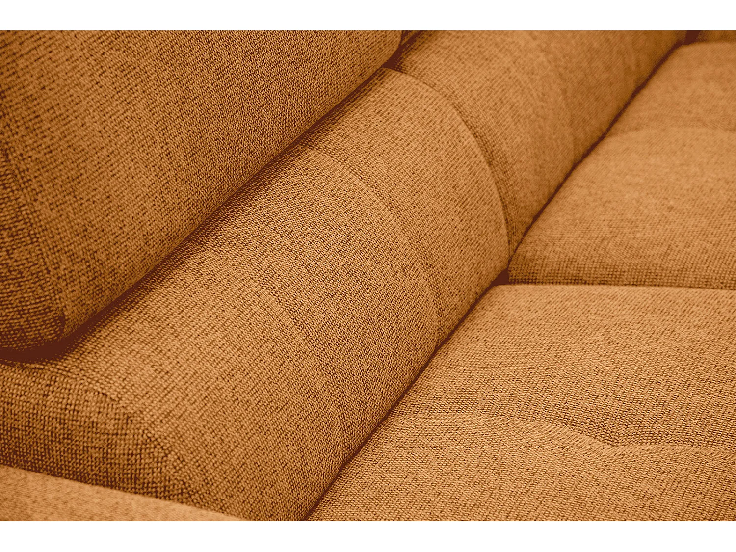 FIERO Ecksofa 5-Sitzer rechts mit verstellbare Kopfstützen, orange