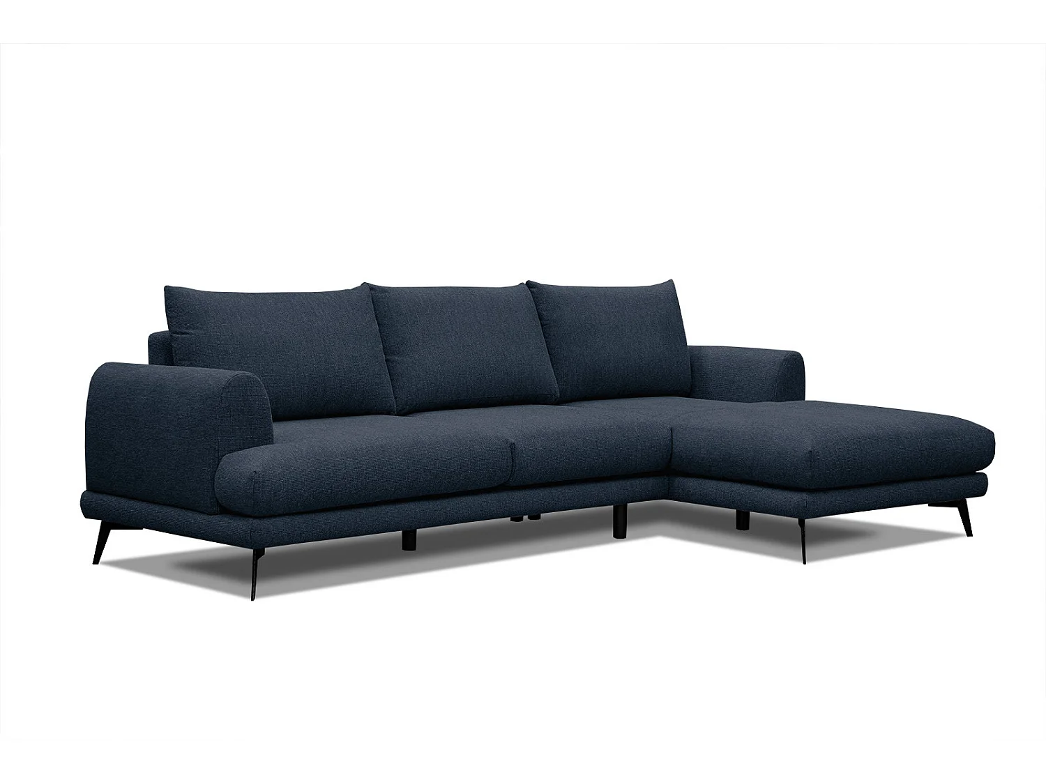 ADRIA Ecksofa 4-Sitzer rechts, marineblau