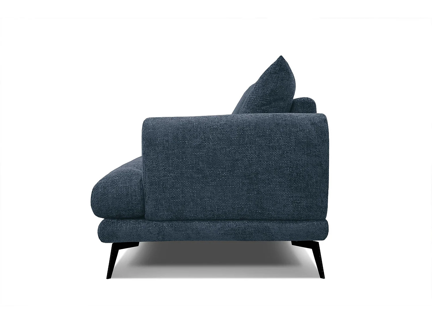 Canapé droit Adria 3 places tissu bleu marine