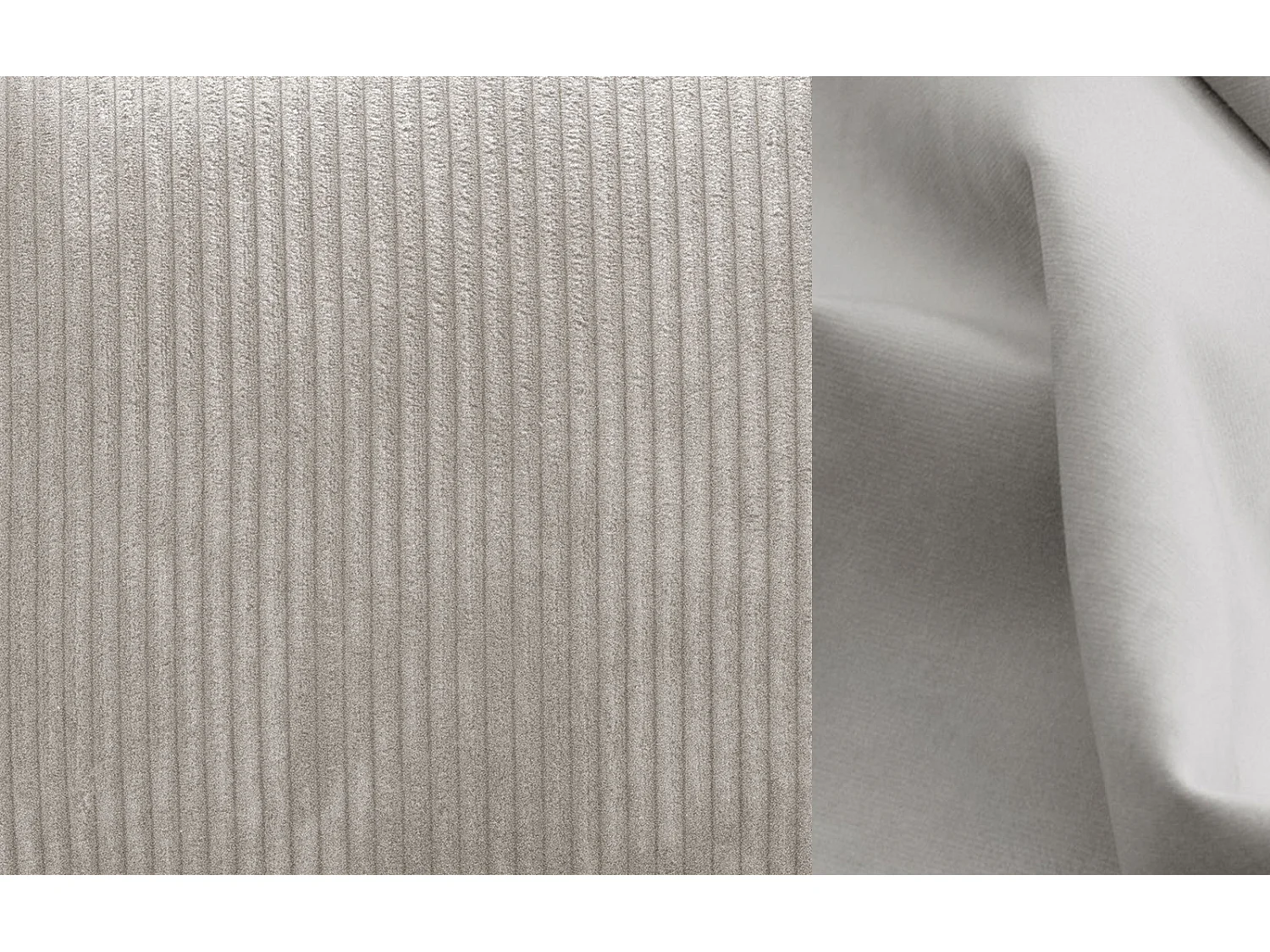 TAUER Ecksofa 5-Sitzer links, perlweiß