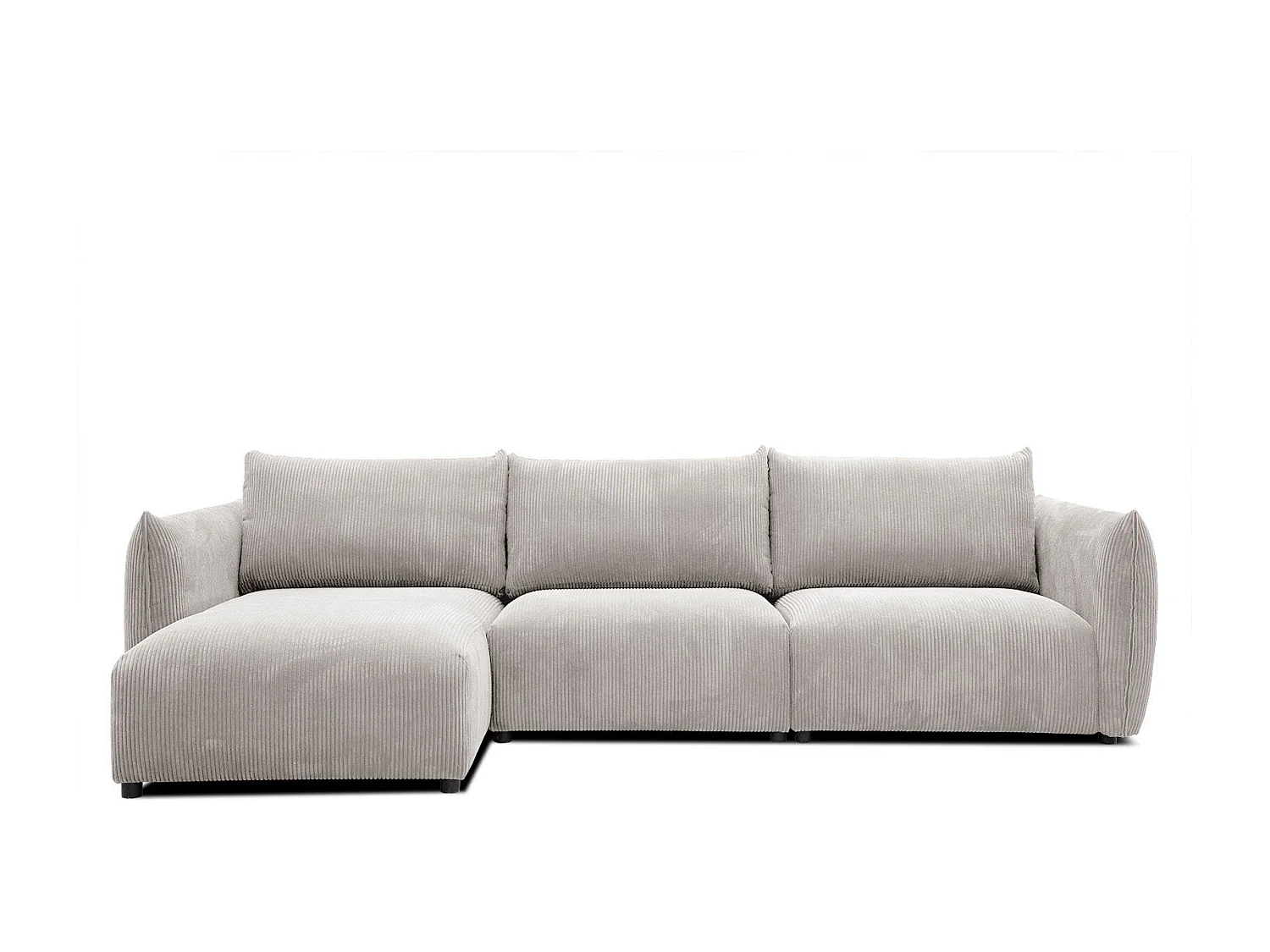 TAUER Ecksofa 5-Sitzer links, perlweiß