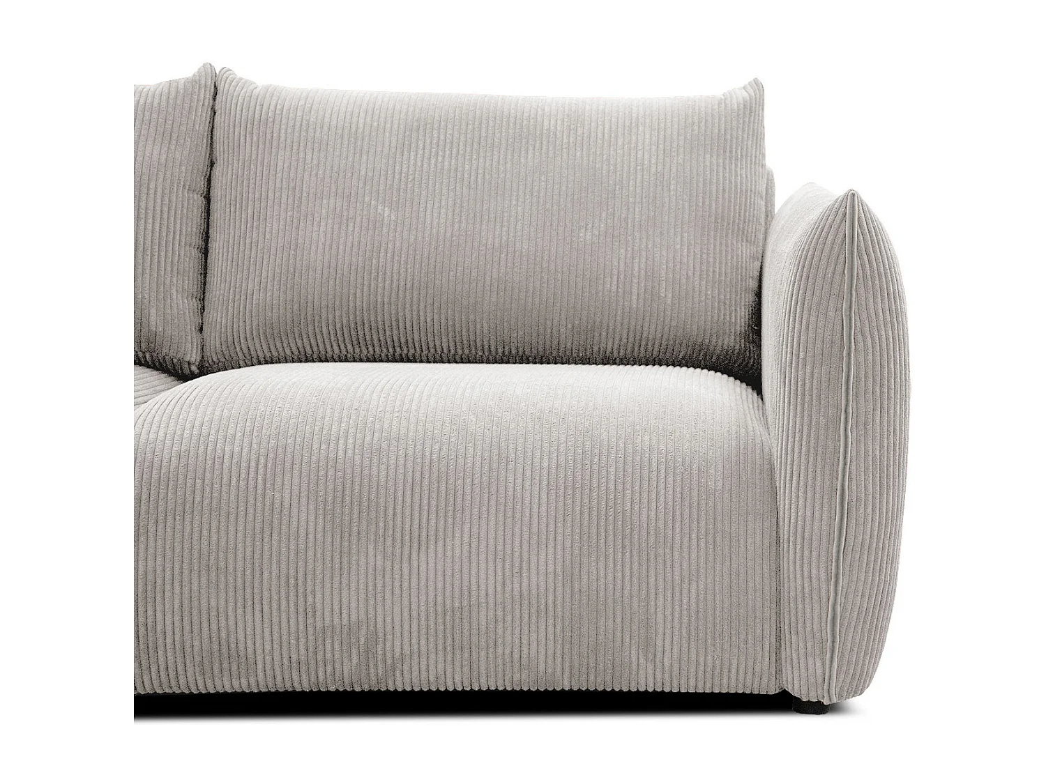 TAUER Ecksofa 5-Sitzer links, perlweiß