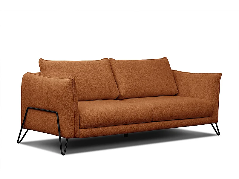 HOSTEN Sofa 3-Sitzer, dunkelorange