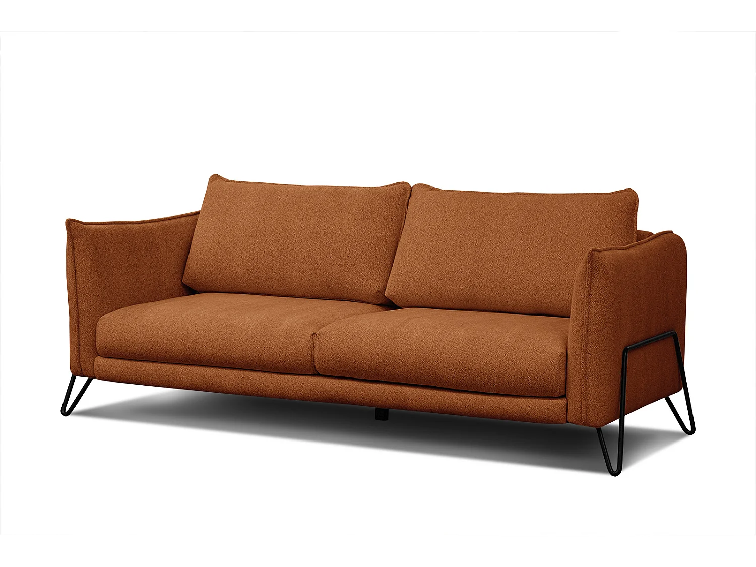 HOSTEN Sofa 3-Sitzer, dunkelorange