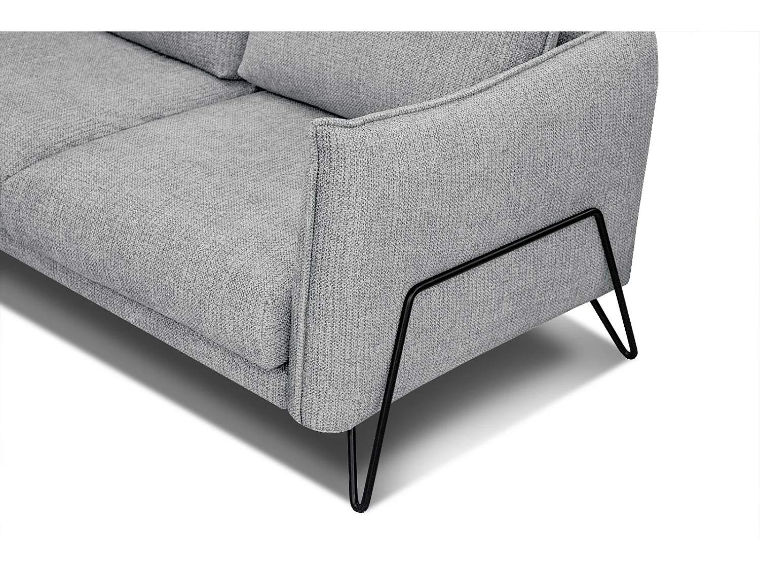 HOSTEN Ecksofa 4-Sitzer rechts, grau