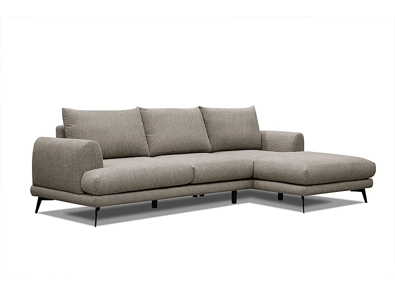 ADRIA Ecksofa 4-Sitzer rechts, taupe
