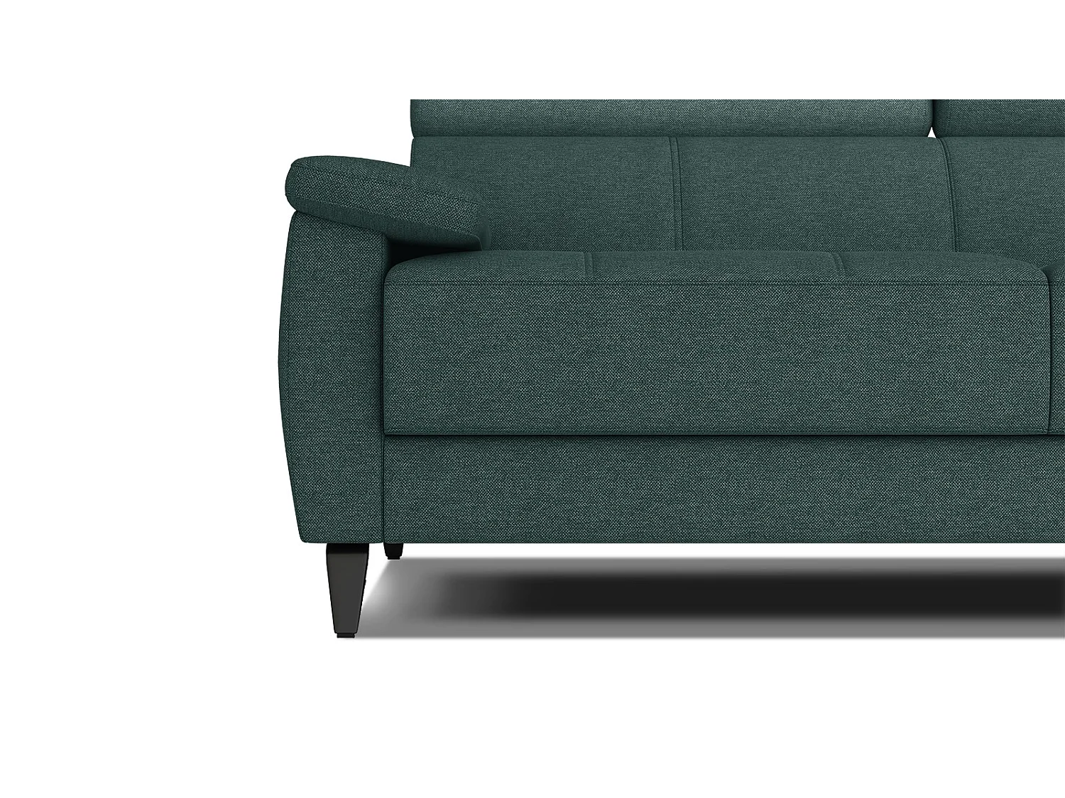 TAUNUS Ecksofa 4-Sitzer rechts mit verstellbare Kopfstützen, smaragdgrün