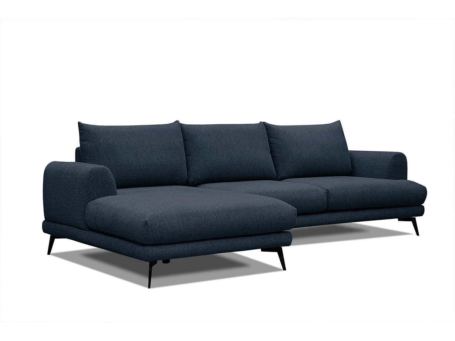 ADRIA Ecksofa 4-Sitzer links, marineblau