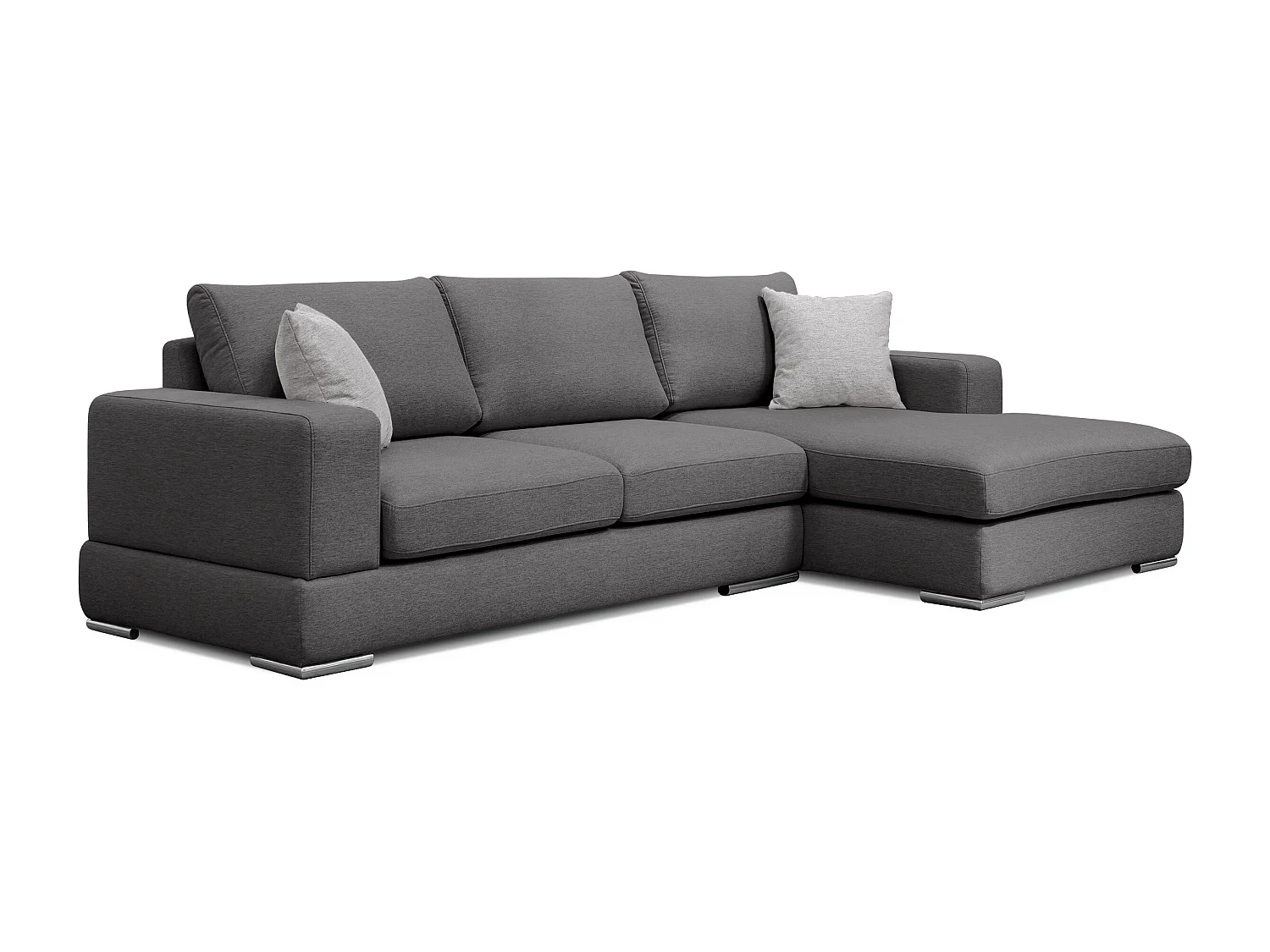 OTTO Ecksofa 4-Sitzer rechts, dunkelgrau