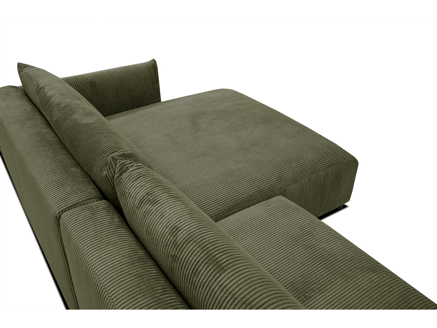 TAUER Ecksofa 5-Sitzer, olive