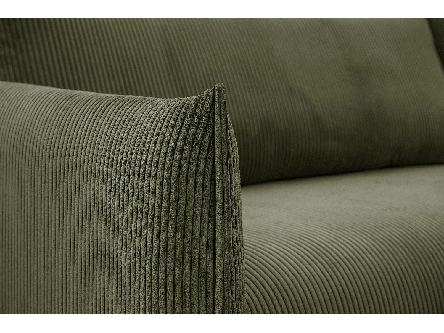 TAUER Ecksofa 5-Sitzer, olive