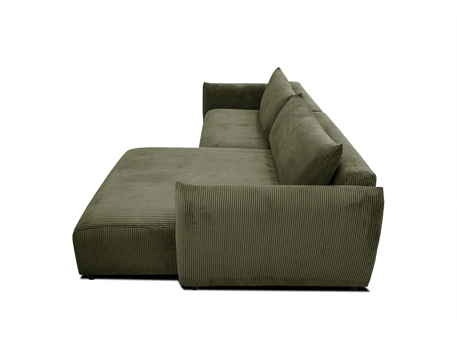 TAUER Ecksofa 5-Sitzer, olive