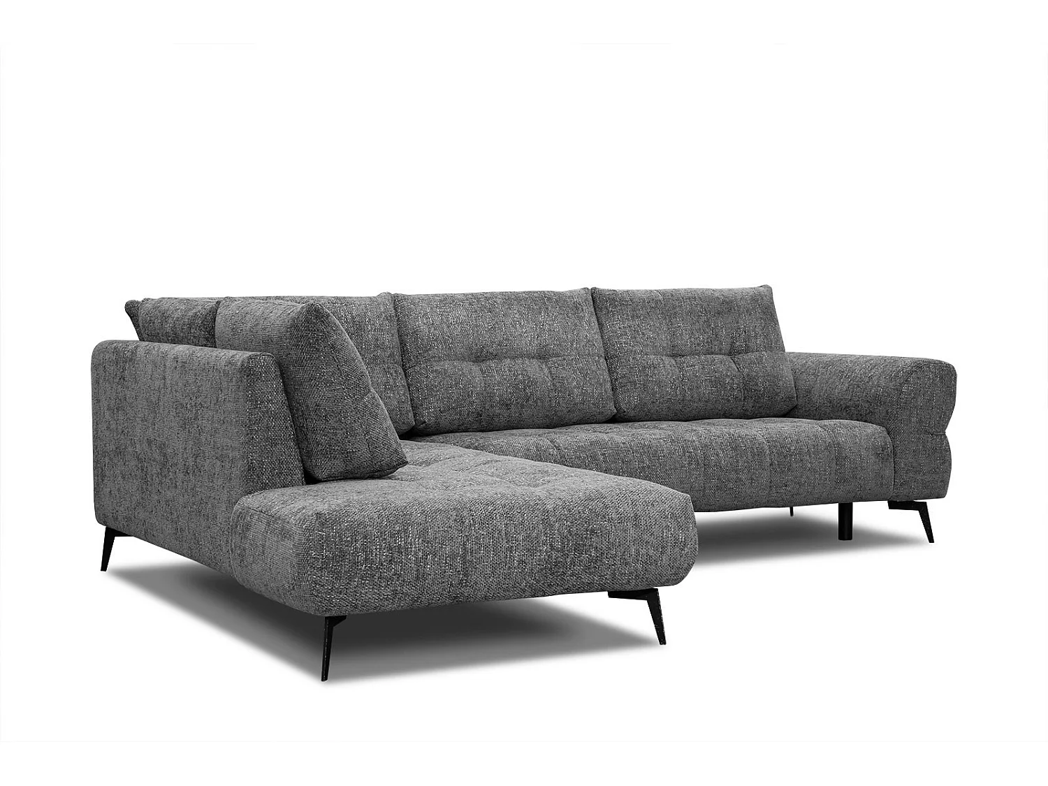 SALVINI Ecksofa 5-Sitzer links, dunkelgrau