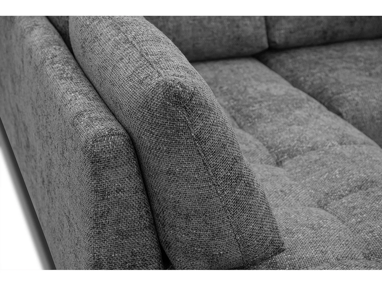 SALVINI Ecksofa 5-Sitzer links, dunkelgrau