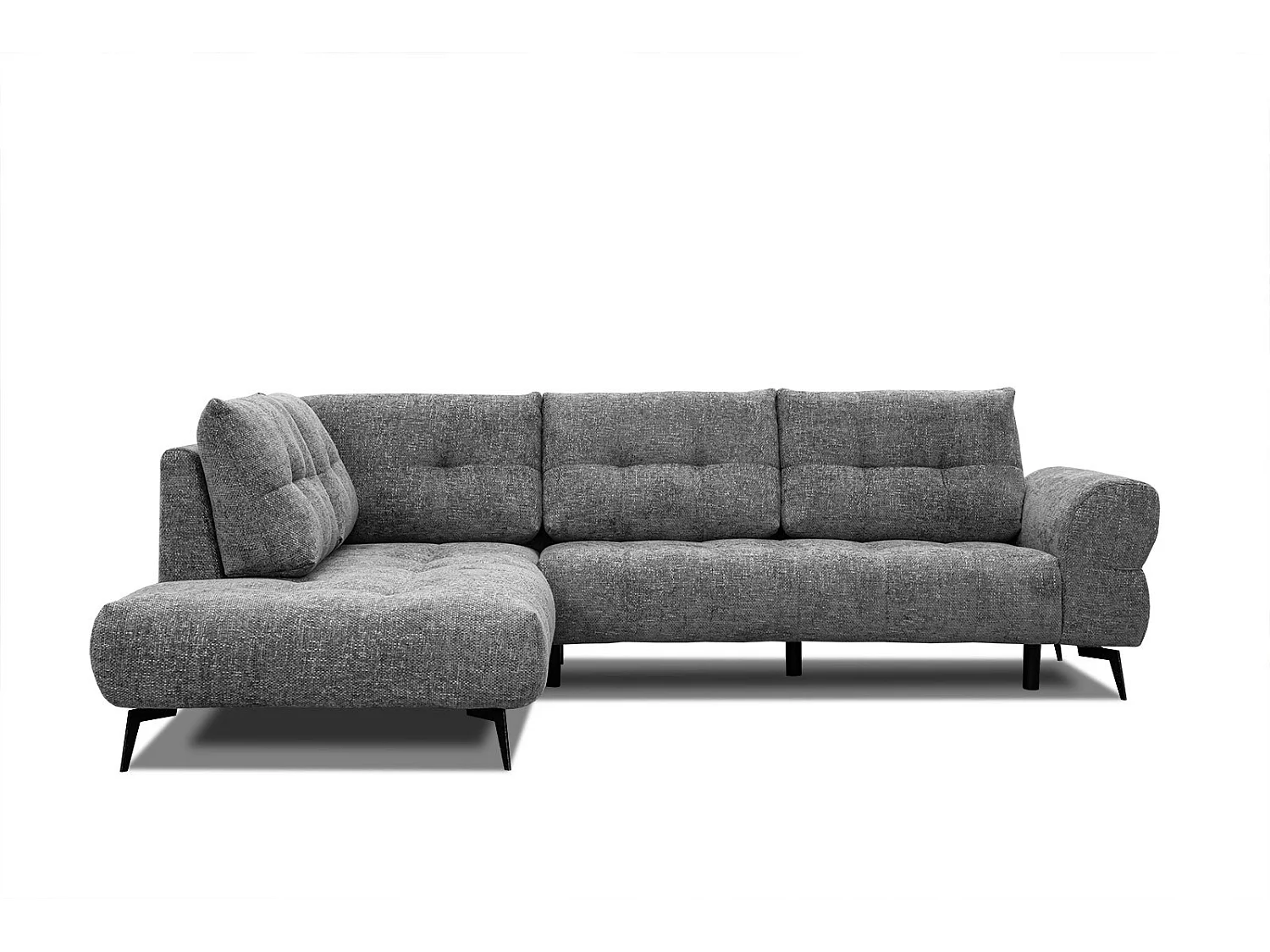 SALVINI Ecksofa 5-Sitzer links, dunkelgrau